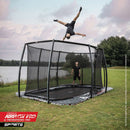 BERG SPORTS Ultim Pro Bouncer FlatGround 500 x 300 Grey + Safety Net XL