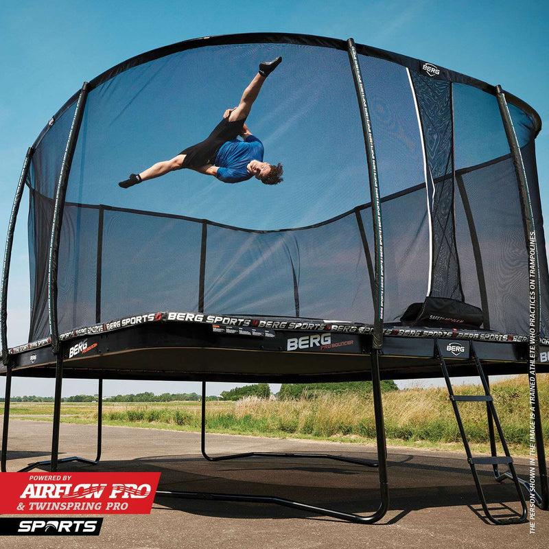 BERG SPORTS Ultim Pro Bouncer Regular 500 x 500 Grey + Safety Net XL
