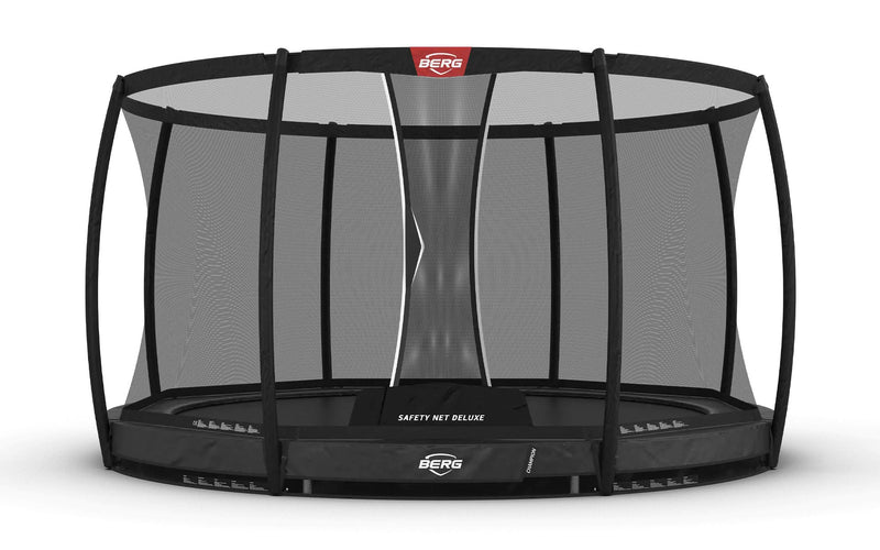 BERG Champion Inground 380 Grijs + Safety Net Deluxe