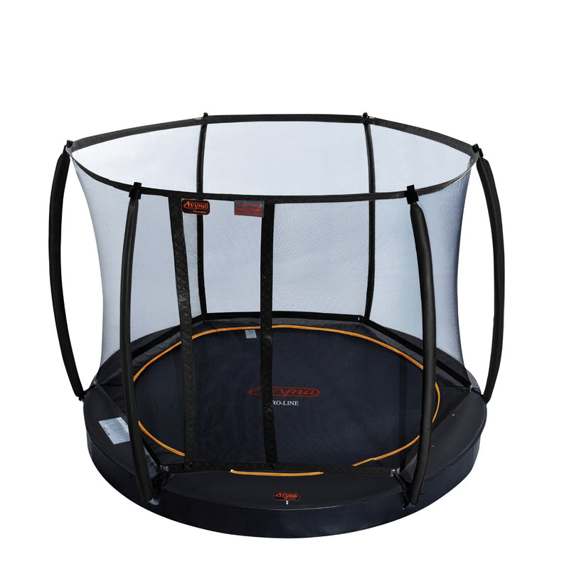 Avyna Trampoline FlatLevel Ø305 met veiligheidsnet – Zwart