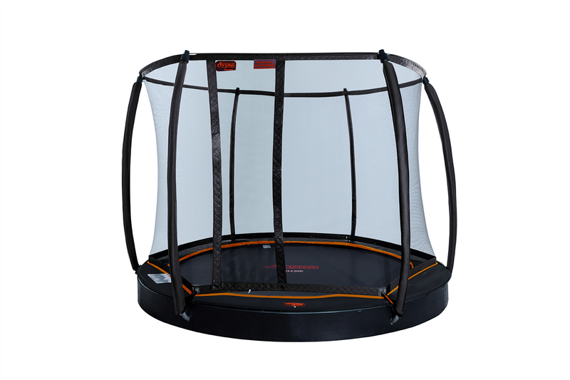 Avyna Trampoline FlatLevel Ø245 met veiligheidsnet – Zwart