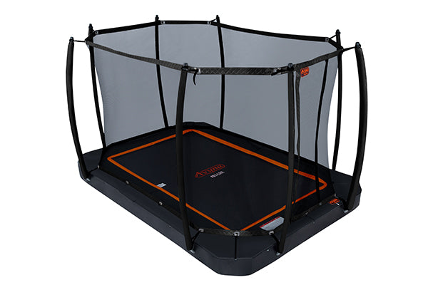 Avyna Trampoline FlatLevel 520x305 (352) met net – Zwart