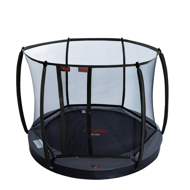 Avyna Trampoline FlatLevel Ø305 met veiligheidsnet – Grijs