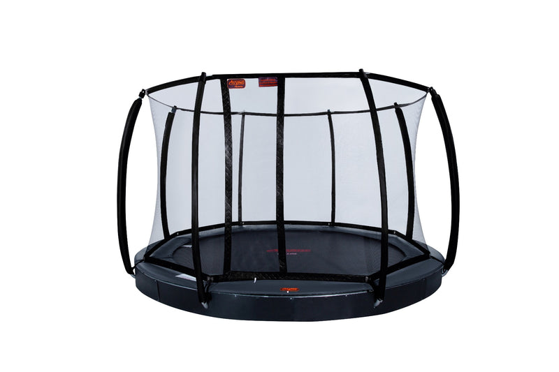 Avyna Trampoline FlatLevel Ø430 met veiligheidsnet – Grijs