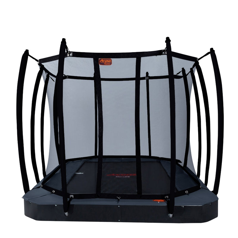 Avyna Trampoline FlatLevel 520x305 (352) met net – Grijs