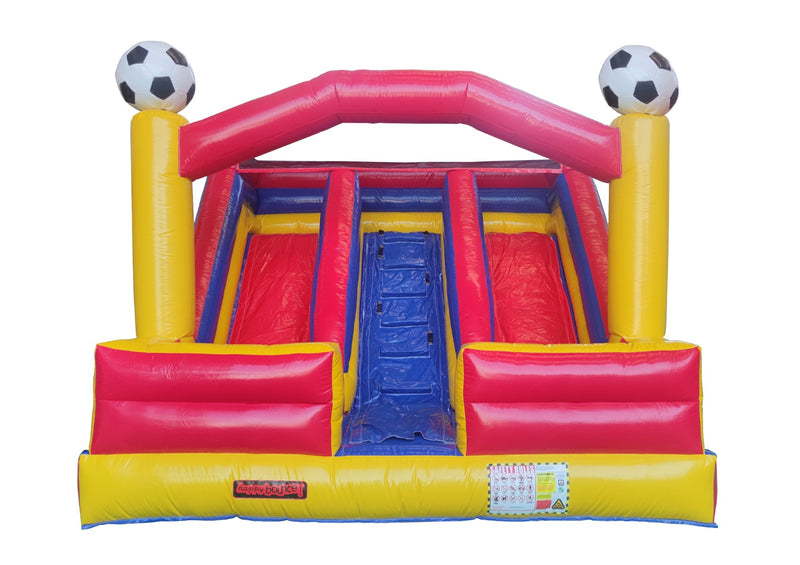 Springkussen Double Slide and Fun Boys (pvc) – Avyna