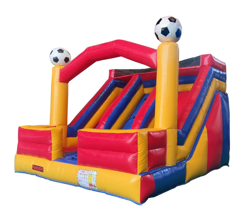 Springkussen Double Slide and Fun Boys (pvc) – Avyna