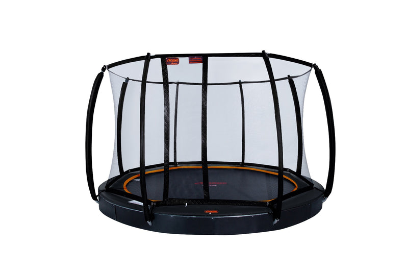 Avyna Trampoline FlatLevel Ø430 met veiligheidsnet – Zwart