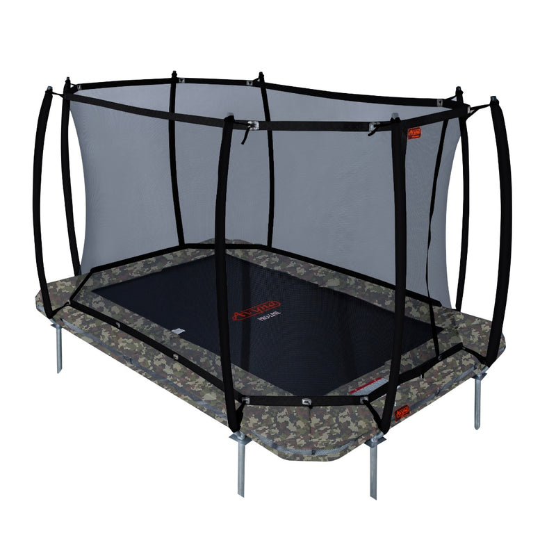 Avyna Pro-Line InGround Trampoline 380x255 (238) met veiligheidsnet – Camouflage