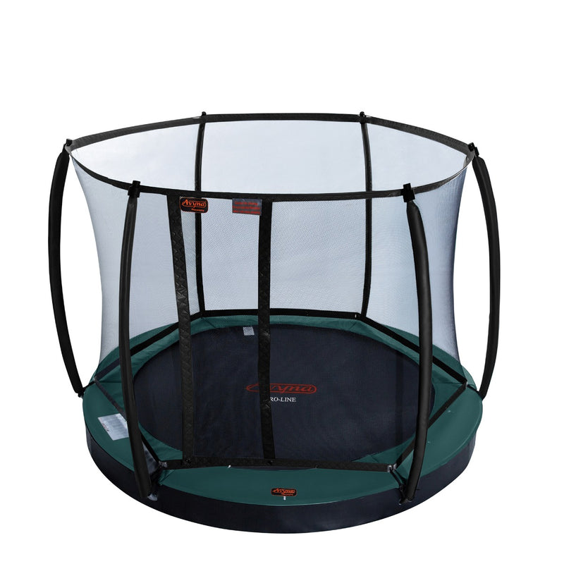 Avyna Trampoline FlatLevel Ø305 met veiligheidsnet – Groen